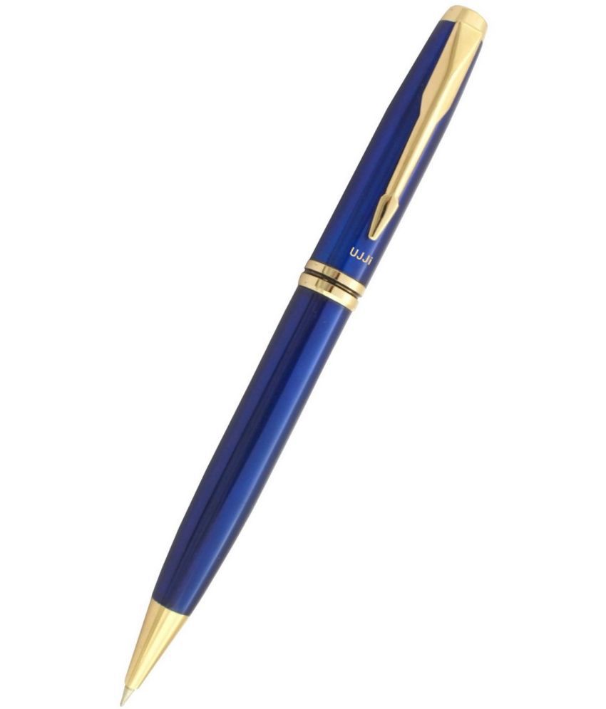    			UJJi Blue Color Pen Brass Metal (Blue Ink) Ball Pen