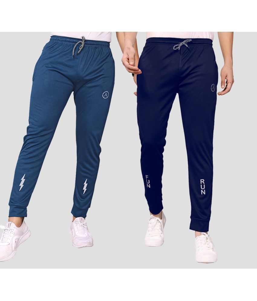     			Anand Multicolor Lycra Men's Joggers ( Pack of 2 )