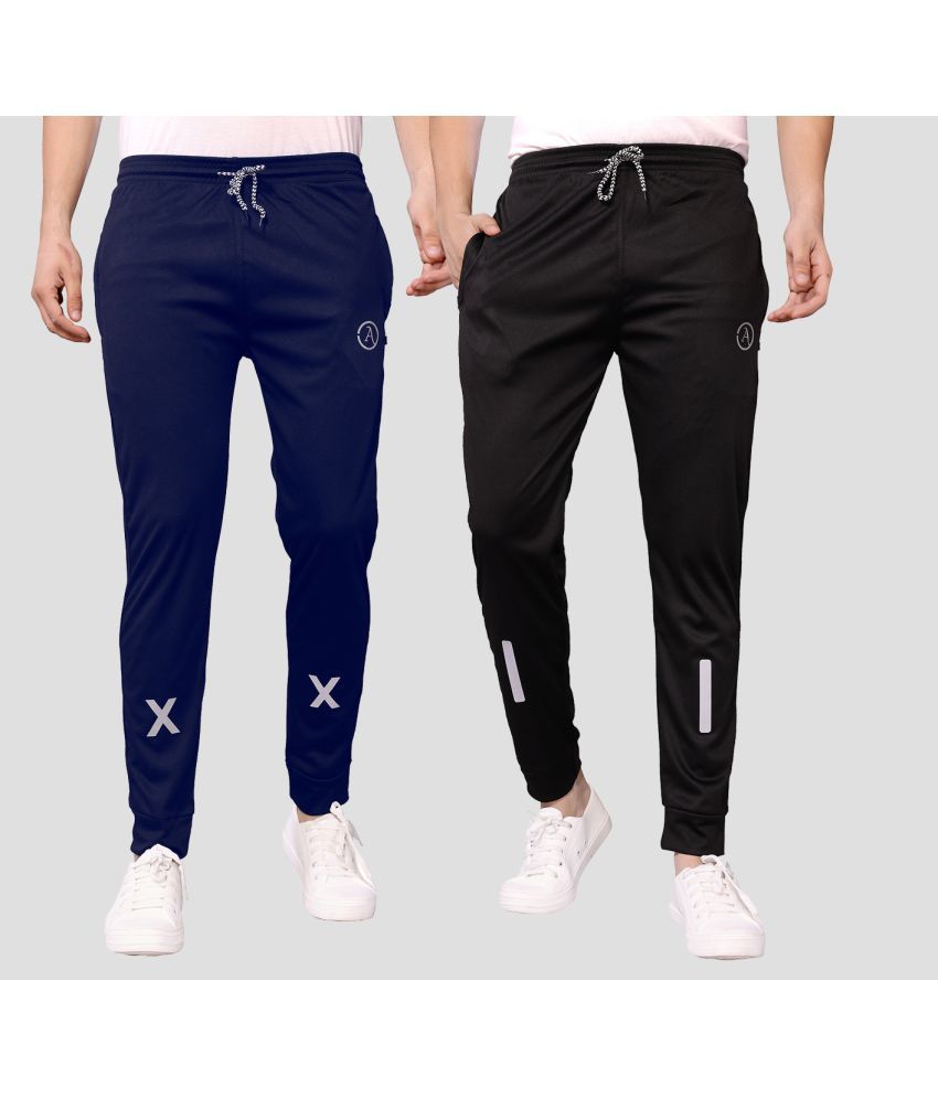     			Anand Multicolor Lycra Men's Joggers ( Pack of 2 )