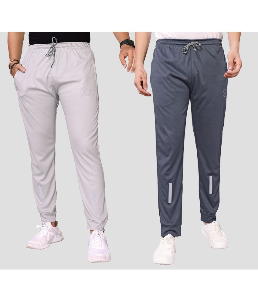     			Anand Multicolor Lycra Men's Joggers ( Pack of 2 )