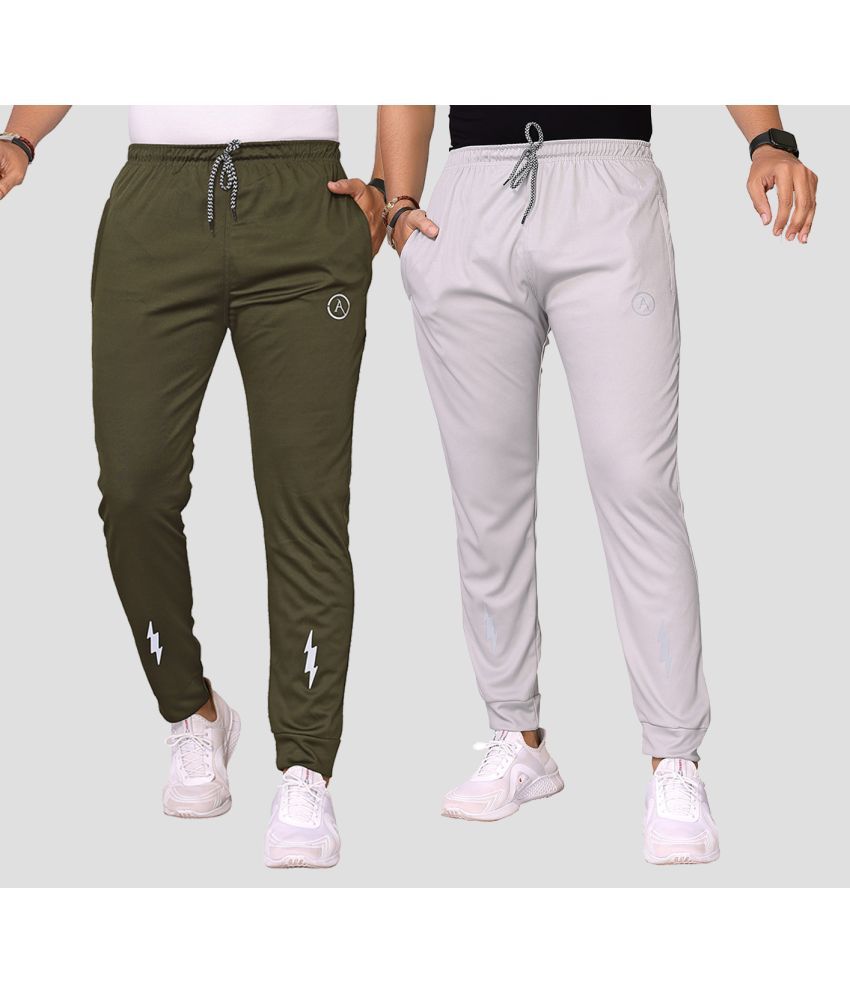     			Anand Multicolor Lycra Men's Joggers ( Pack of 2 )