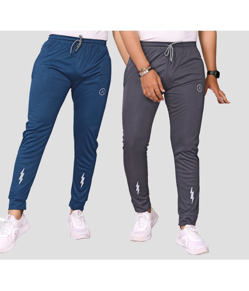     			Anand Multicolor Lycra Men's Joggers ( Pack of 2 )