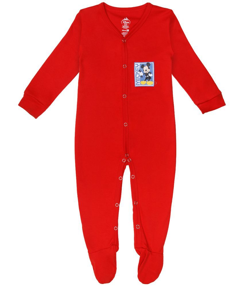     			Bodycare Red Cotton Rompers For Unisex ( Pack of 1 )