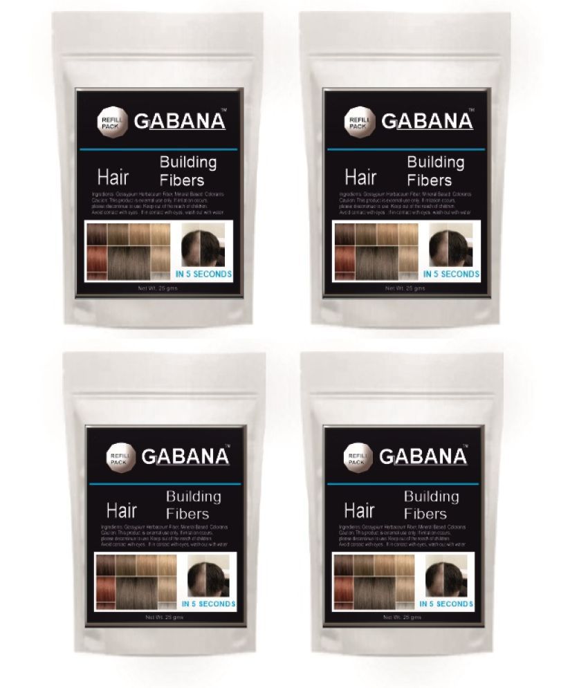     			GABANA Hair Building Fiber for Men & Women 25 gm Pack of 4