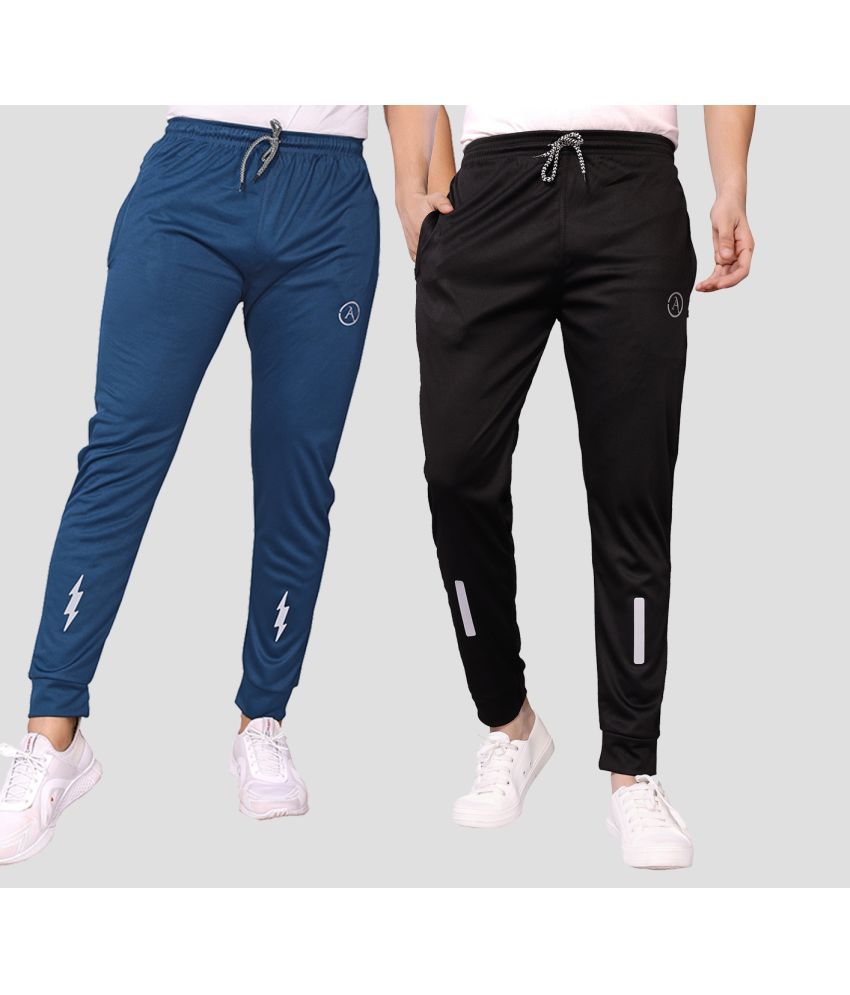     			Kashvi Multicolor Lycra Men's Joggers ( Pack of 2 )