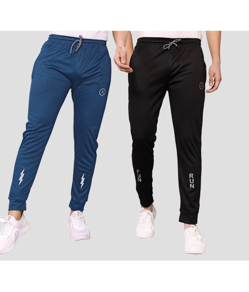     			Kashvi Multicolor Lycra Men's Joggers ( Pack of 2 )