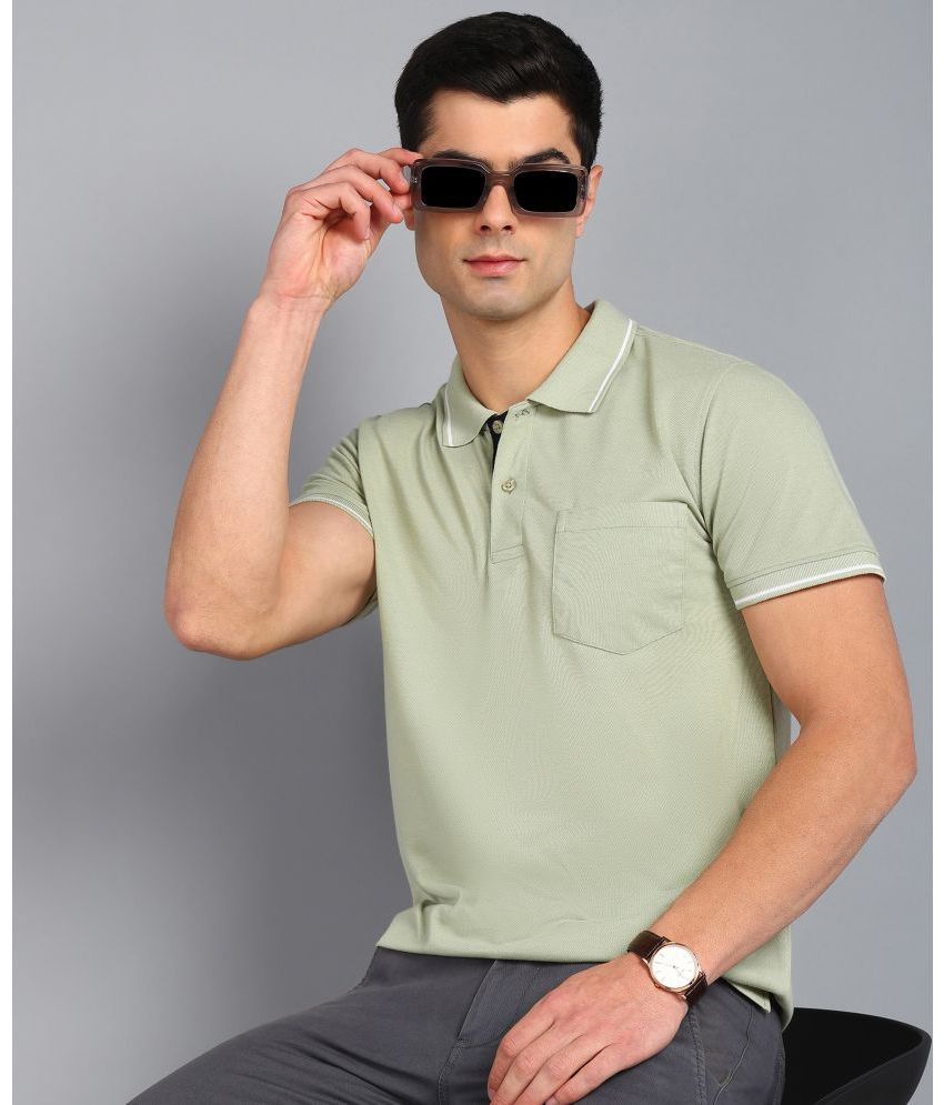     			XFOX Cotton Blend Regular Fit Solid Half Sleeves Men's Polo T Shirt - Green ( Pack of 1 )