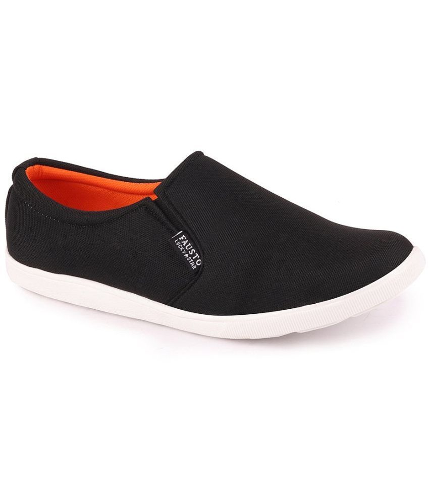     			Fausto Black Men's Slip on