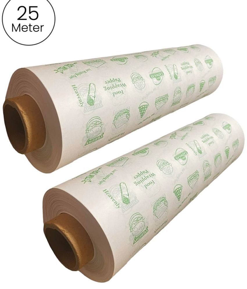     			HOMETALES 45 GSM Printed 25 meter Food Wrapping Paper roll, Pack of 2
