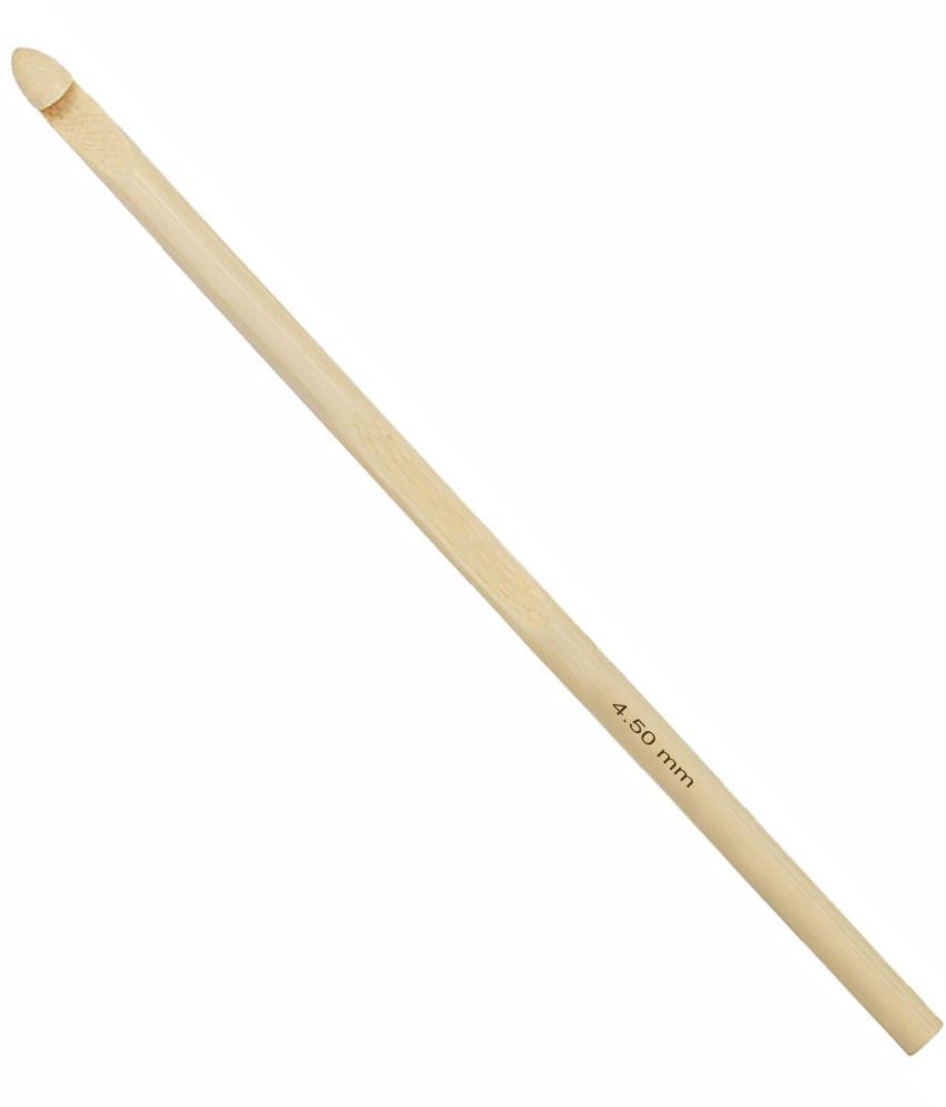     			Jyoti Crochet Hook Bamboo for Wool Work, Hand Knitted Sewing DIY Craft Weaving Needle, Ideal for Sweaters, Purses, Scarves, Sling Bag, Hats, and Booties, 15882 (6"/15cm of Size 7/4.5mm) - 5 Pieces
