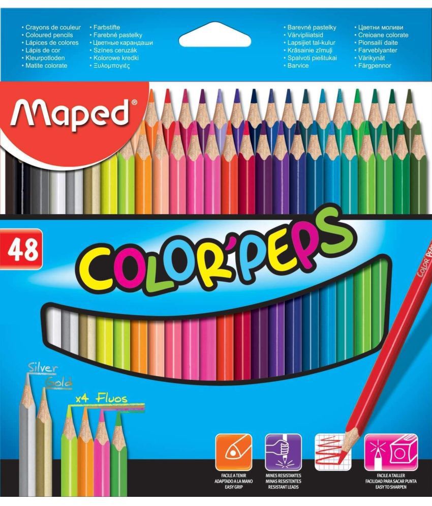     			Maped Color Peps Color Pencil Set - Pack of 48 (Multicolor)
