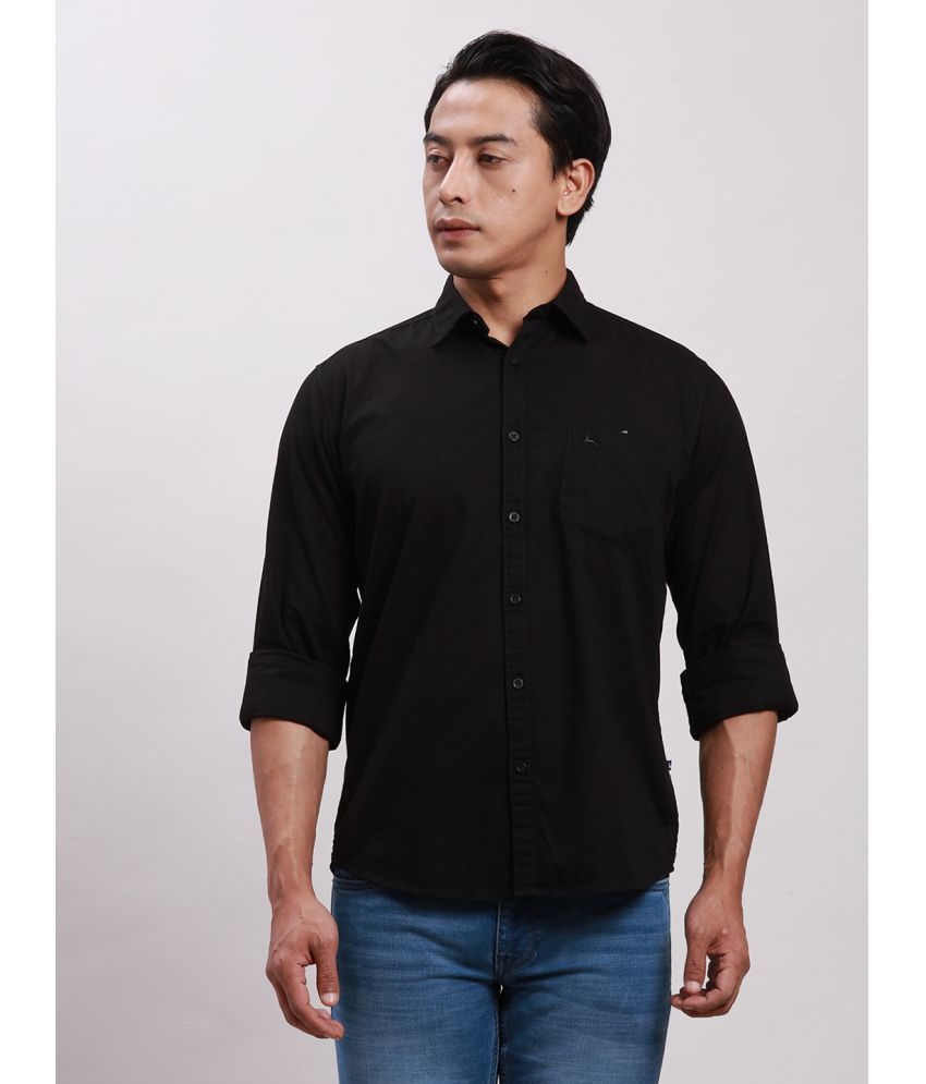     			Parx 100% Cotton Slim Fit Solids Full Sleeves Men's Casual Shirt - Black ( Pack of 1 )