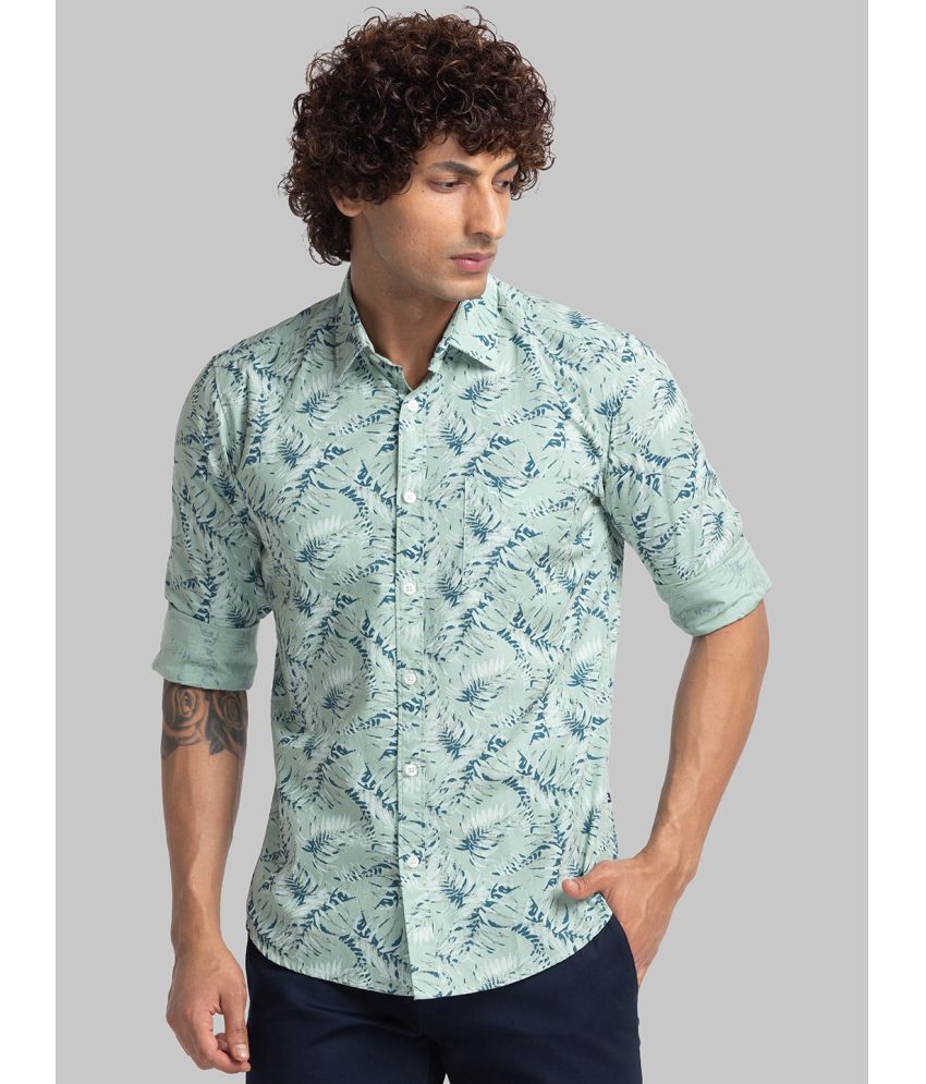     			Parx 100% Cotton Slim Fit Printed Full Sleeves Men's Casual Shirt - Green ( Pack of 1 )