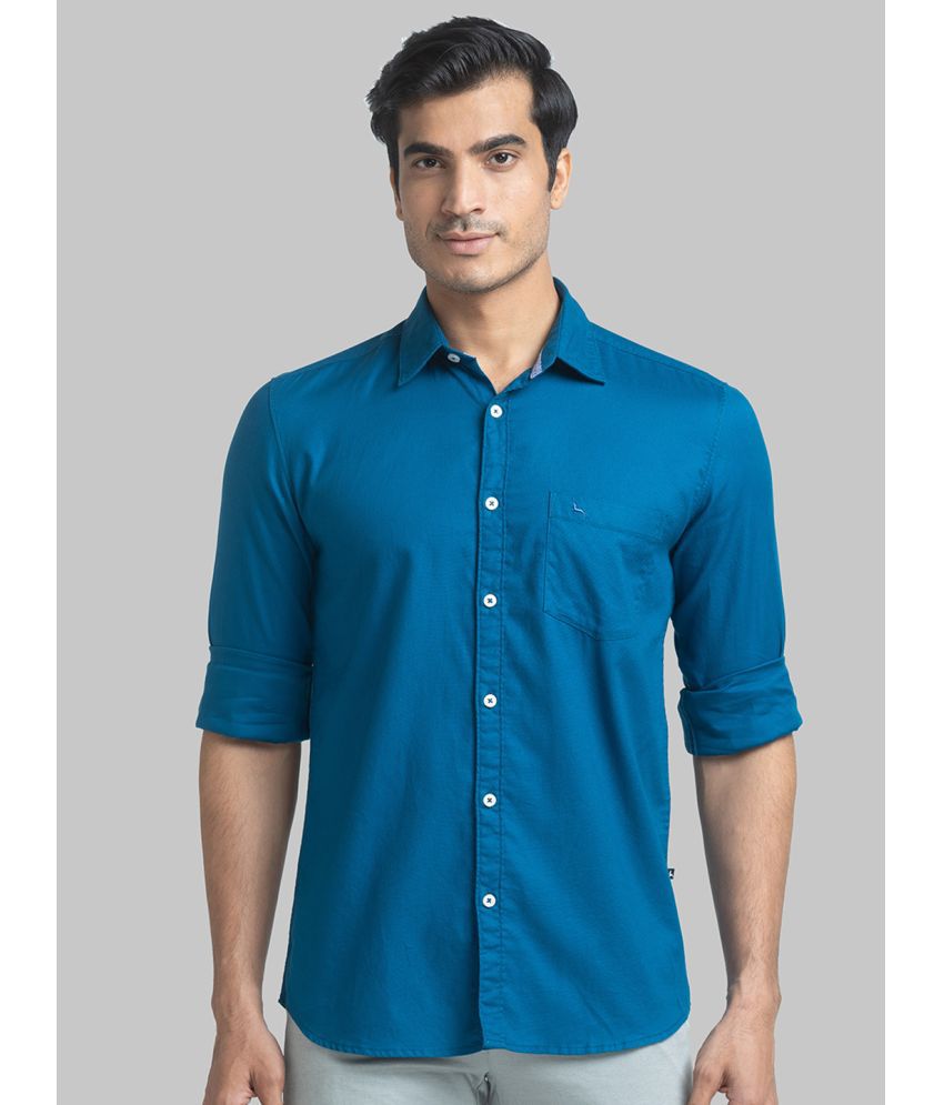     			Parx 100% Cotton Slim Fit Solids Full Sleeves Men's Casual Shirt - Blue ( Pack of 1 )