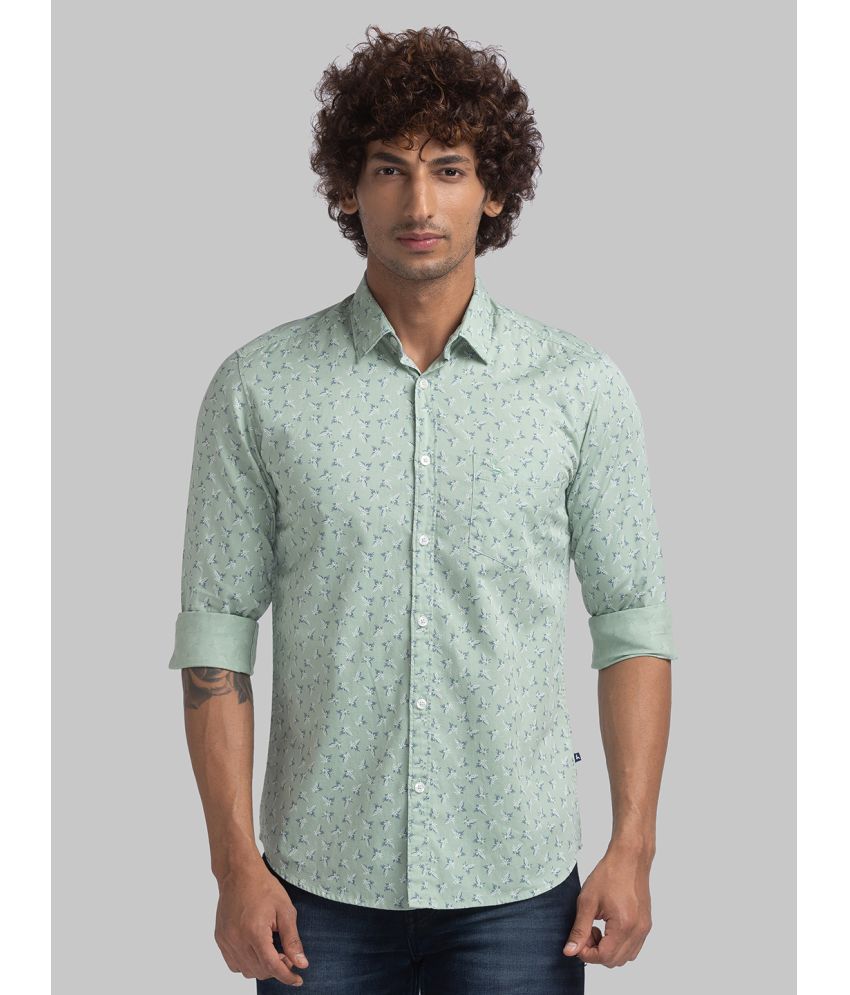     			Parx 100% Cotton Slim Fit Printed Full Sleeves Men's Casual Shirt - Green ( Pack of 1 )