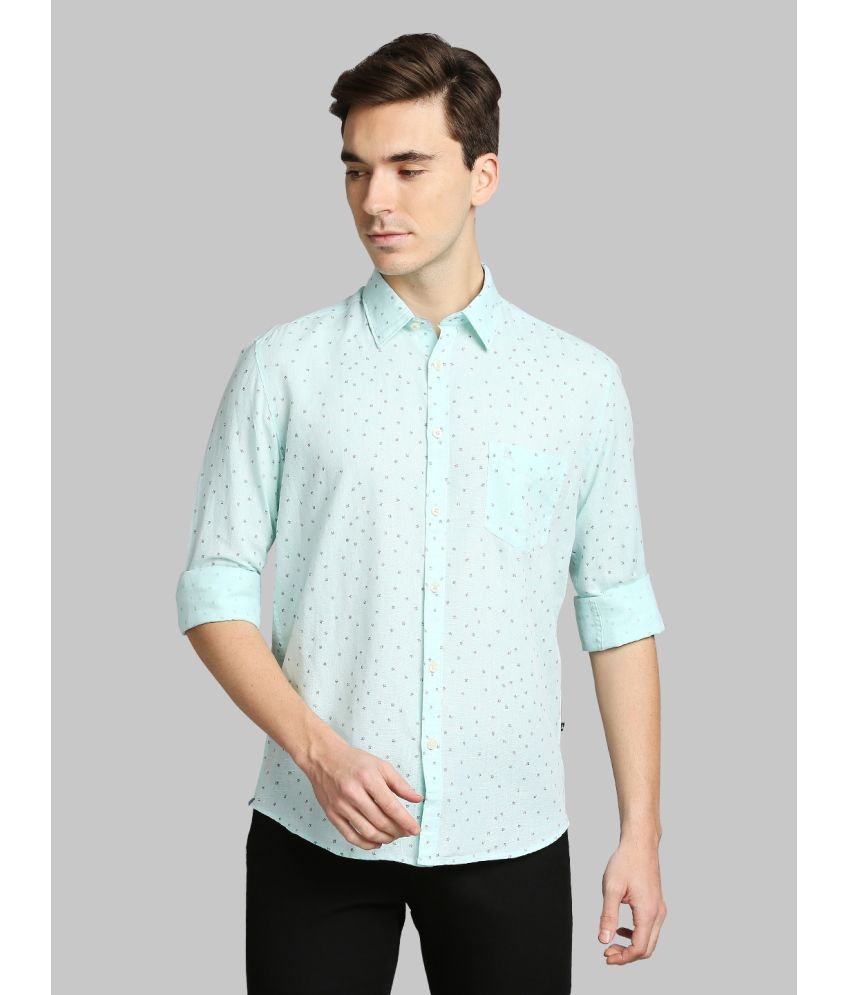     			Parx Cotton Blend Slim Fit Printed Full Sleeves Men's Casual Shirt - Green ( Pack of 1 )