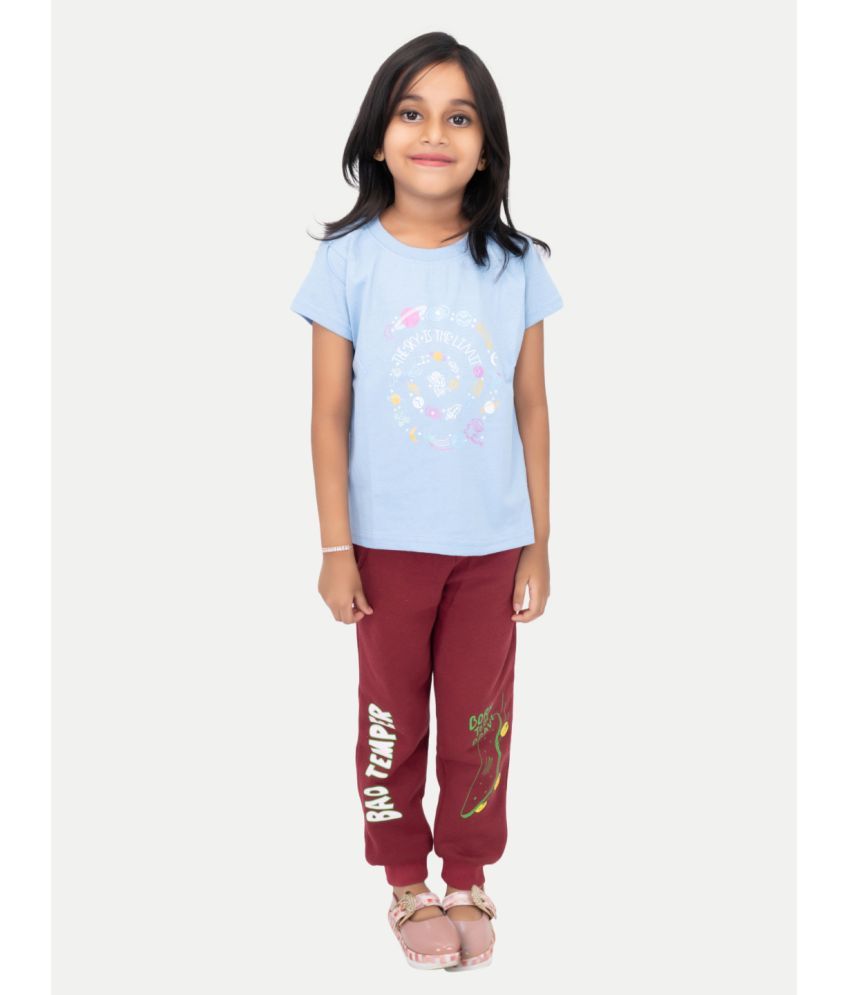     			Radprix Blue Cotton Blend Girls T-Shirt ( Pack of 1 )