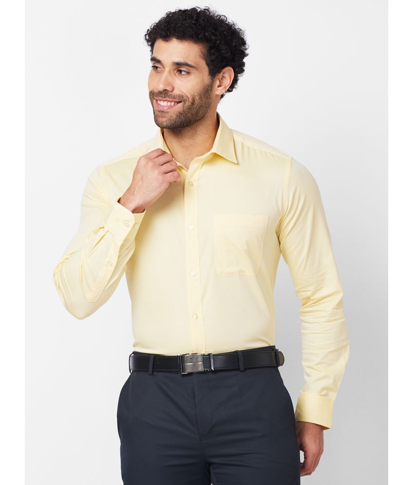     			Raymond Cotton Regular Fit Full Sleeves Men's Formal Shirt - Yellow ( Pack of 1 )
