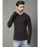 Rigo Cotton Slim Fit Solid Full Sleeves Men's T-Shirt - Black ( Pack of 1 )