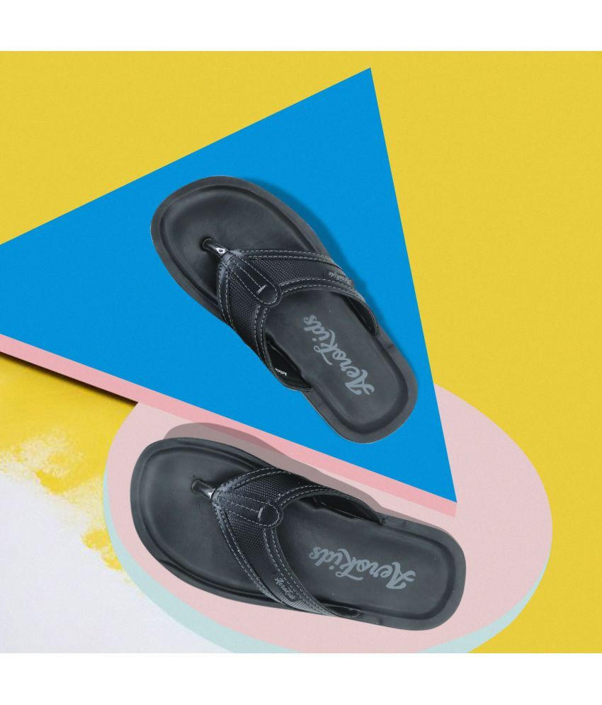     			Aerokids Stylish Fashion Slipper for Boys | Comfortable | Lightweight | Anti Skid | Casual Office Footwear (CS97_BLACK_34)