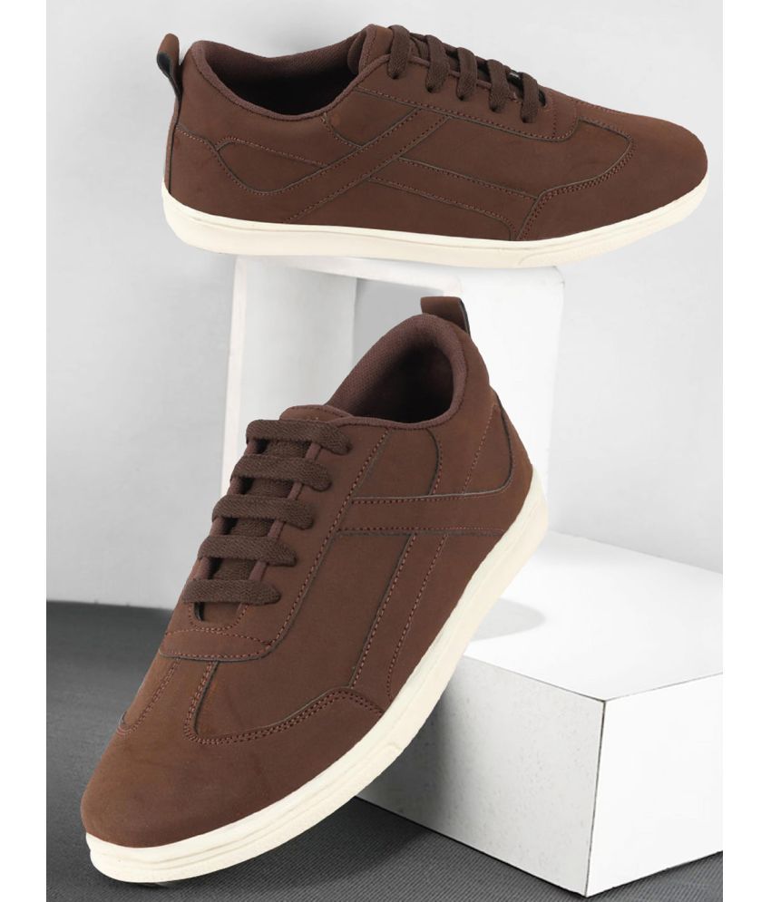     			Fausto NFST_KI-913_BROWN Brown Men's Sneakers