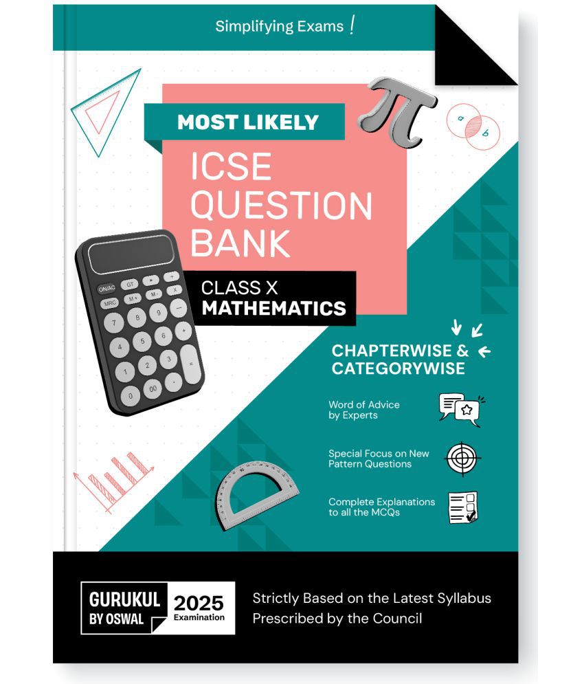     			Gurukul By Oswal Mathematics Most Likely Question Bank for ICSE Class 10 for 2025 Exam - Chapterwise & Categorywise Topics, Previous Years Board Quest
