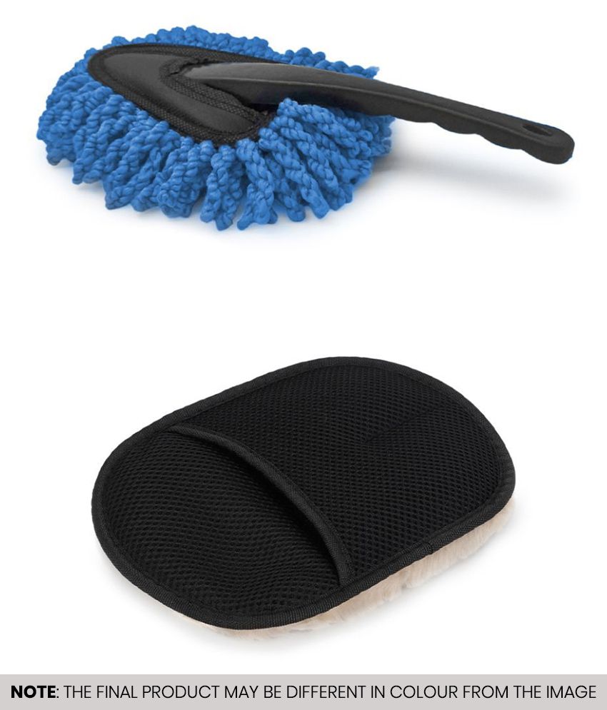    			HOMETALES Car Cleaning Combo of Mini Microfiber Duster & Cleaning Gloves ( Pack of 2 )