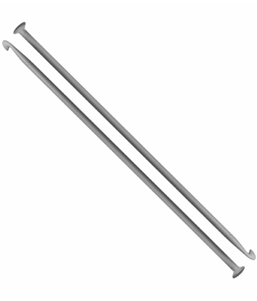     			Jyoti Crochet Hook Aluminium for Wool Work, Hand Knitted Sewing DIY Craft Weaving Needle, Ideal for Sweaters, Purses, Scarves, Hats, Booties, 15757 (Silver, 10"/25cm of Size 9/3.5mm) - 10 Pieces
