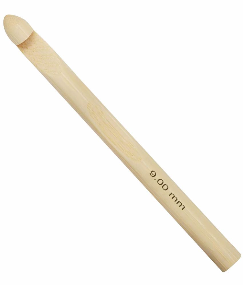     			Jyoti Crochet Hook Bamboo for Wool Work, Hand Knitted Sewing DIY Craft Weaving Needle, Ideal for Sweaters, Purses, Scarves, Sling Bag, Hats, and Booties, 15890 (6"/15cm of Size 00 / 9mm) - 5 Pieces
