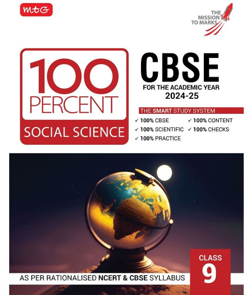     			MTG 100 Percent Social-Science For Class 9 CBSE Board Exam 2024-25 | Chapter-Wise Self-evaluation Test, Theory, Diagrams Available All in One Book | A