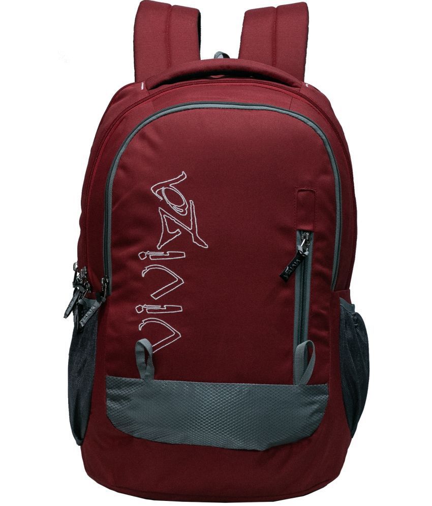     			Viviza Red Polyester Backpack ( 25 Ltrs )