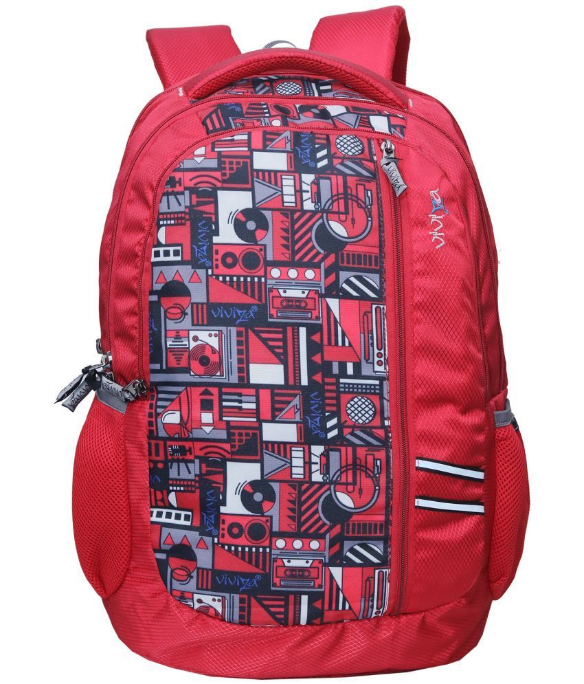     			Viviza Red Polyester Backpack ( 25 Ltrs )