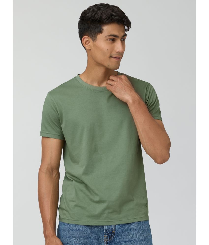     			XYXX Cotton Regular Fit Solid Half Sleeves Men's T-Shirt - Green ( Pack of 1 )