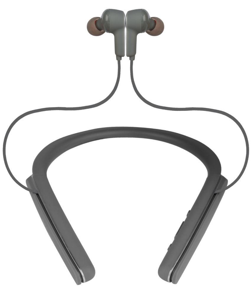     			hitage NBT-722 Bluetooth Neckband, In-the-ear Bluetooth Headset with Upto 30h Talktime Deep Bass - Grey