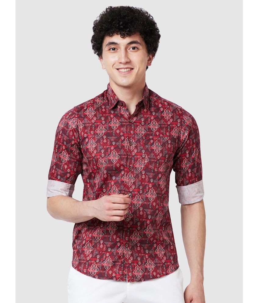     			Colorplus 100% Cotton Regular Fit Printed Full Sleeves Men's Casual Shirt - Red ( Pack of 1 )