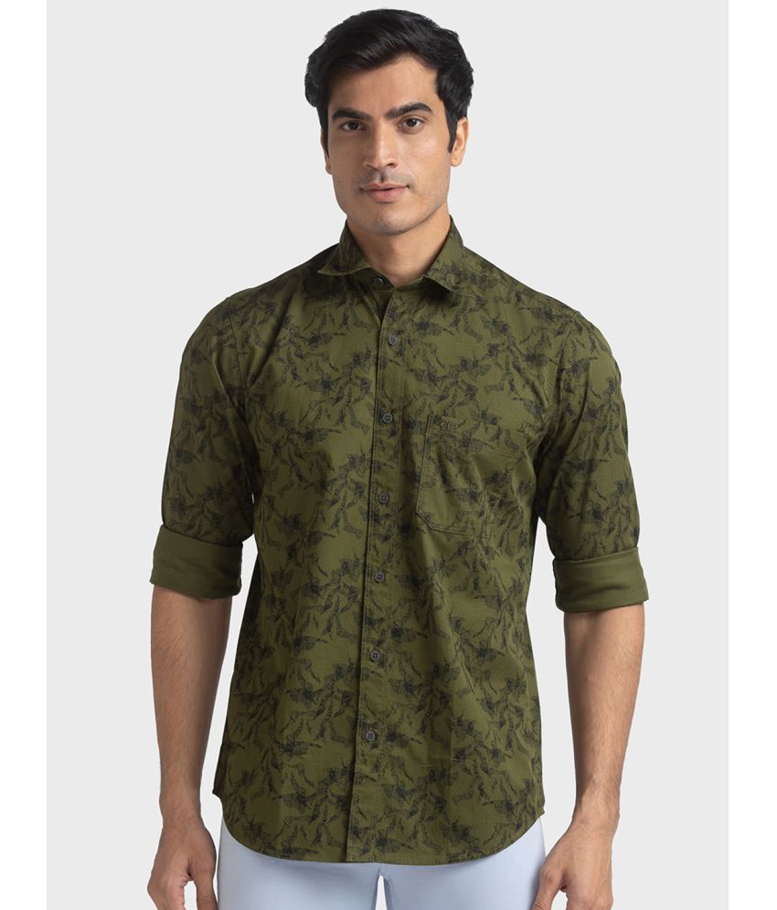     			Colorplus 100% Cotton Regular Fit Printed Full Sleeves Men's Casual Shirt - Green ( Pack of 1 )