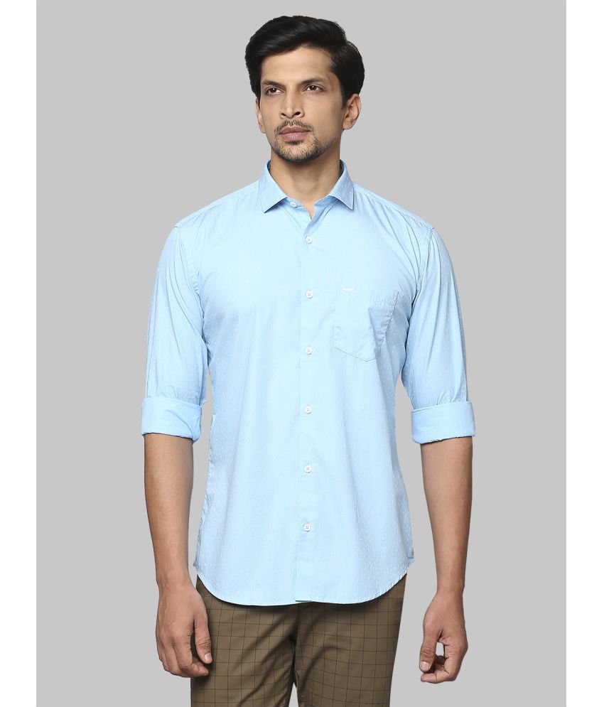     			Park Avenue 100% Cotton Slim Fit Printed Full Sleeves Men's Casual Shirt - Blue ( Pack of 1 )