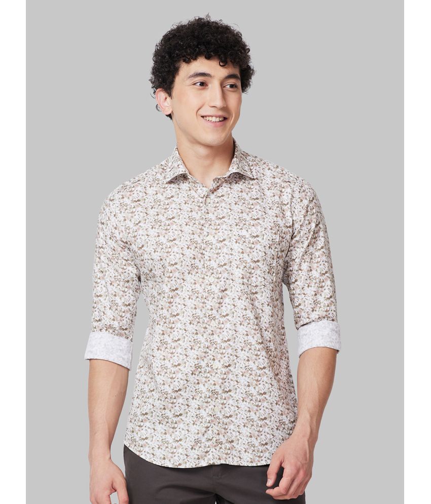     			Park Avenue 100% Cotton Slim Fit Printed Full Sleeves Men's Casual Shirt - Beige ( Pack of 1 )