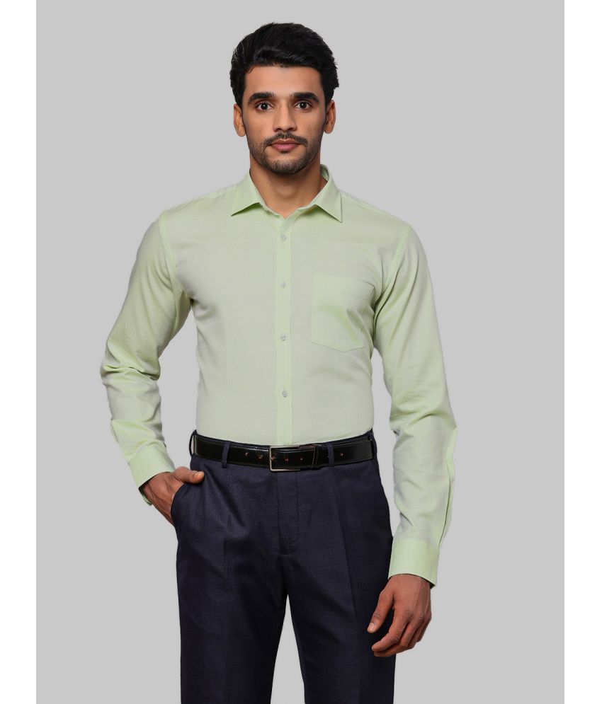     			Park Avenue 100% Cotton Slim Fit Self Design Full Sleeves Men's Casual Shirt - Green ( Pack of 1 )