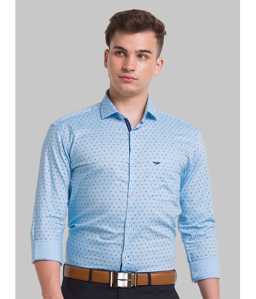     			Park Avenue 100% Cotton Slim Fit Printed Full Sleeves Men's Casual Shirt - Blue ( Pack of 1 )