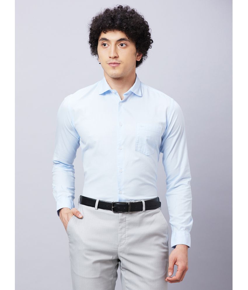     			Park Avenue 100% Cotton Slim Fit Solids Full Sleeves Men's Casual Shirt - Blue ( Pack of 1 )