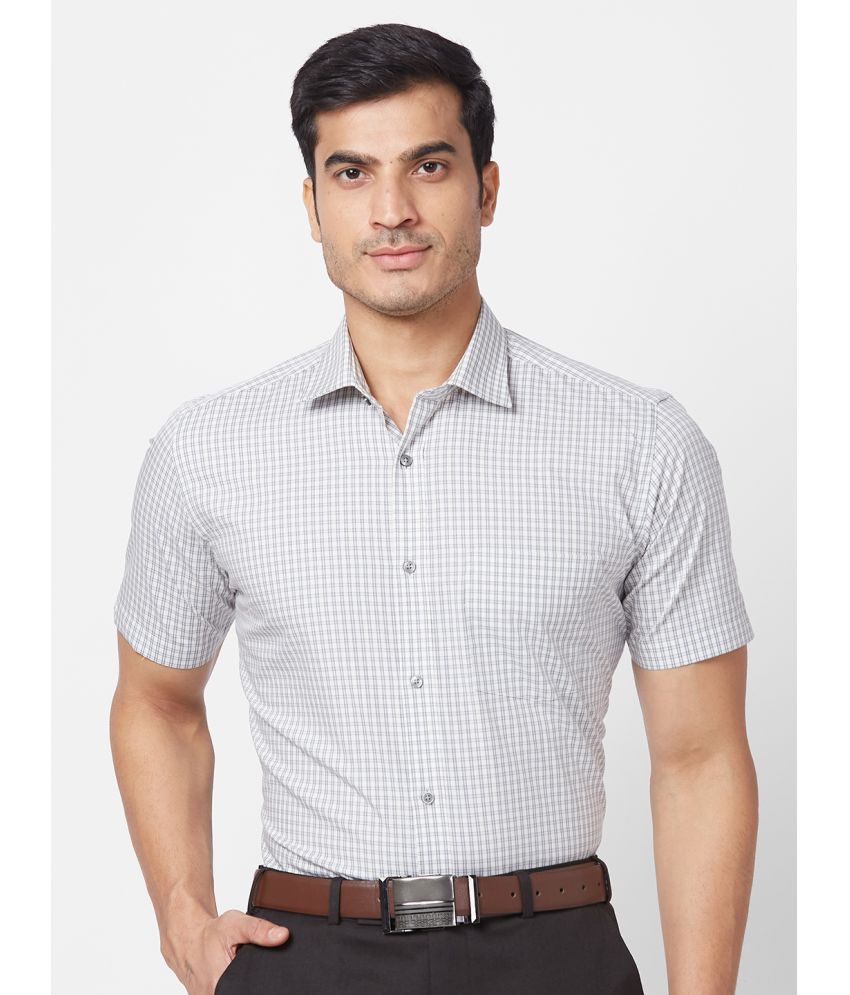     			Park Avenue Cotton Regular Fit Half Sleeves Men's Formal Shirt - Grey ( Pack of 1 )