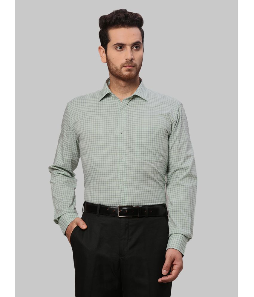     			Park Avenue Cotton Slim Fit Full Sleeves Men's Formal Shirt - Green ( Pack of 1 )