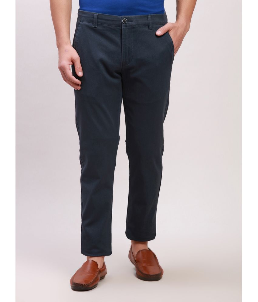     			Parx Tapered Flat Men's Chinos - Navy Blue ( Pack of 1 )