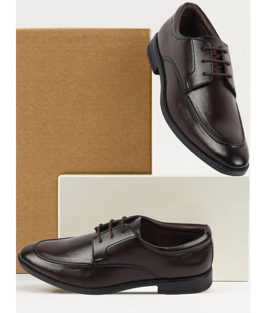     			Fausto Brown Men's Derby Formal Shoes