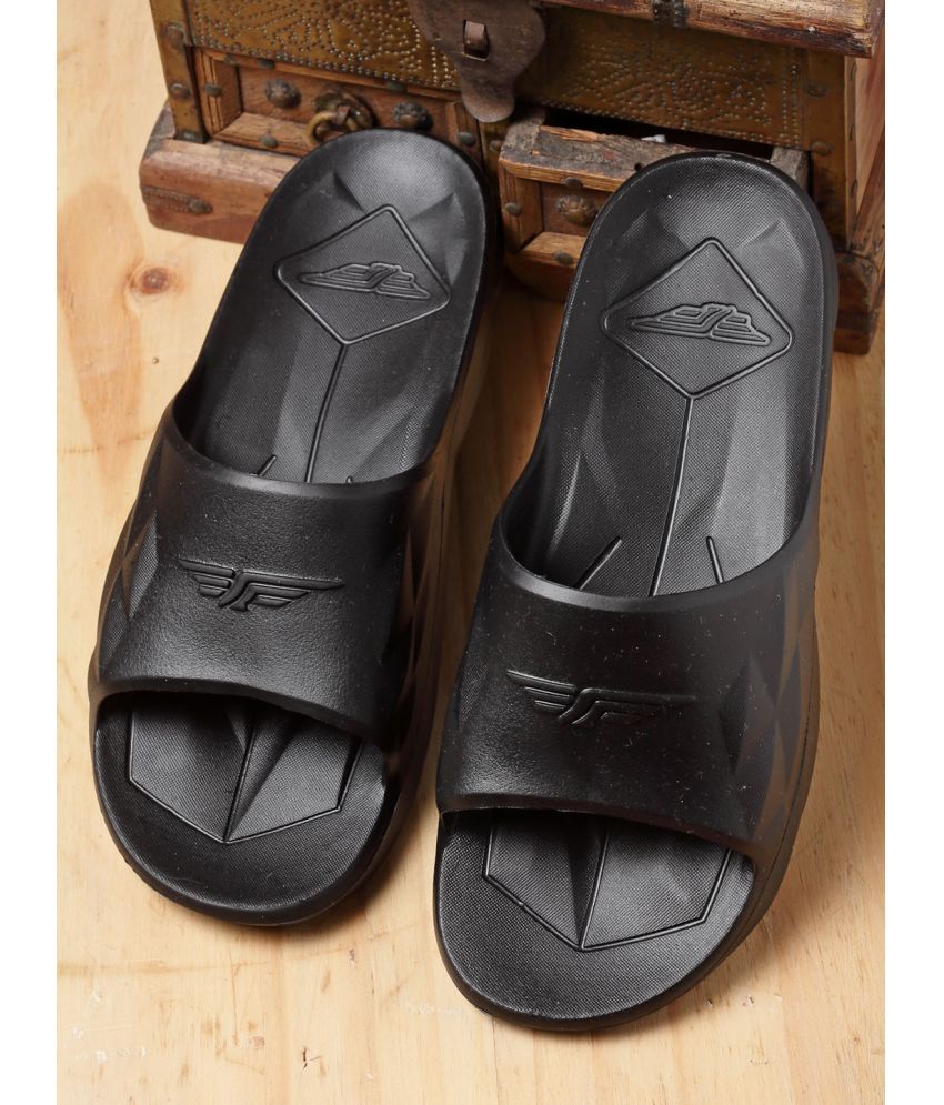     			Red Tape Black Men's Slide Flip Flop