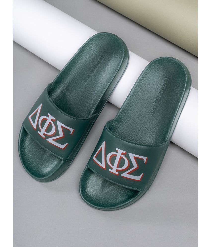     			Red Tape Green Men's Slide Flip Flop