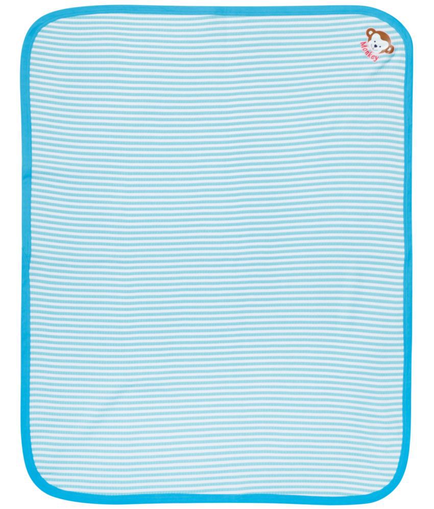     			Bodycare Blue Cotton Baby Blanket ( Pack of 1 )