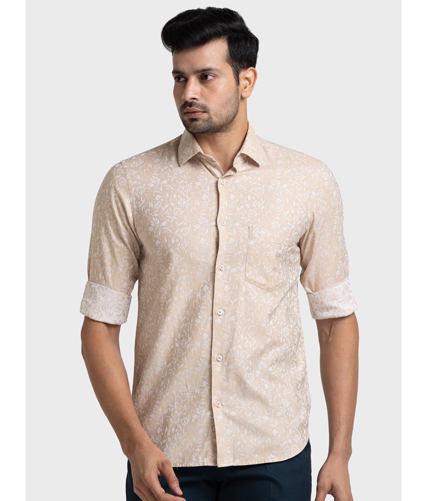     			Colorplus 100% Cotton Regular Fit Dyed Full Sleeves Men's Casual Shirt - Beige ( Pack of 1 )