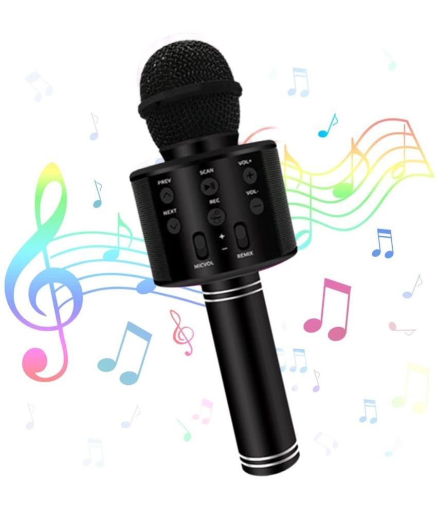     			Echo Virtuoso: WS 818 Bluetooth Mic - Wireless Handheld Karaoke Microphone with Speaker, Ideal for Audio Recording on All Smartphones (Black)